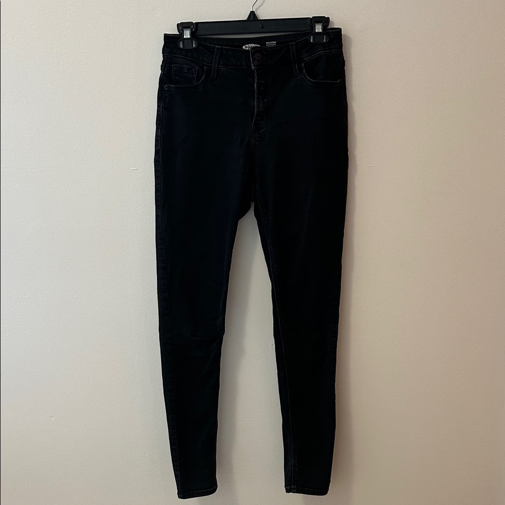 Old Navy Women's Rockstar Super Skinny High-Rise Black Skinny Jeans 6T